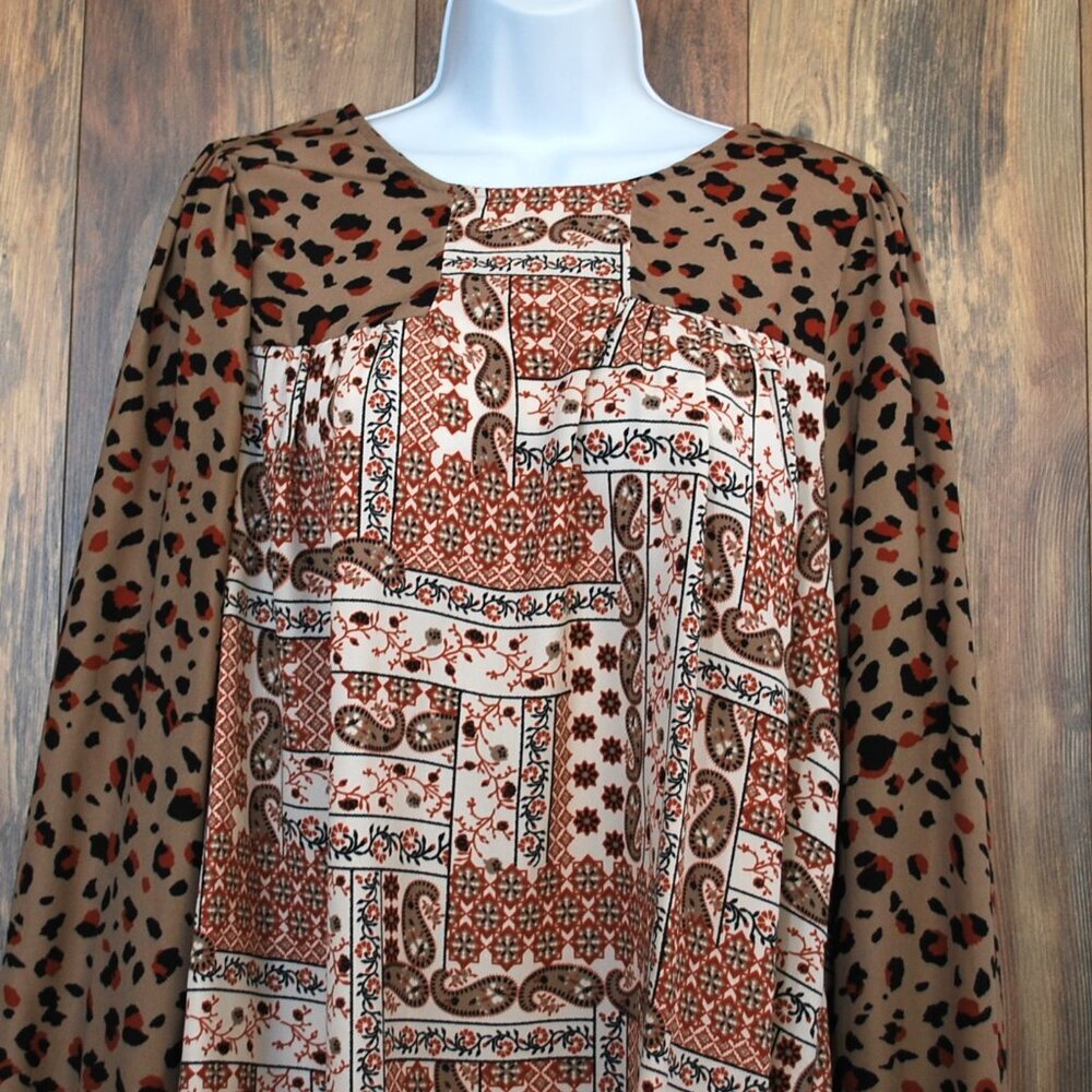 Andree By Unit Plus Size Women's Cheetah Print Bl… - image 1